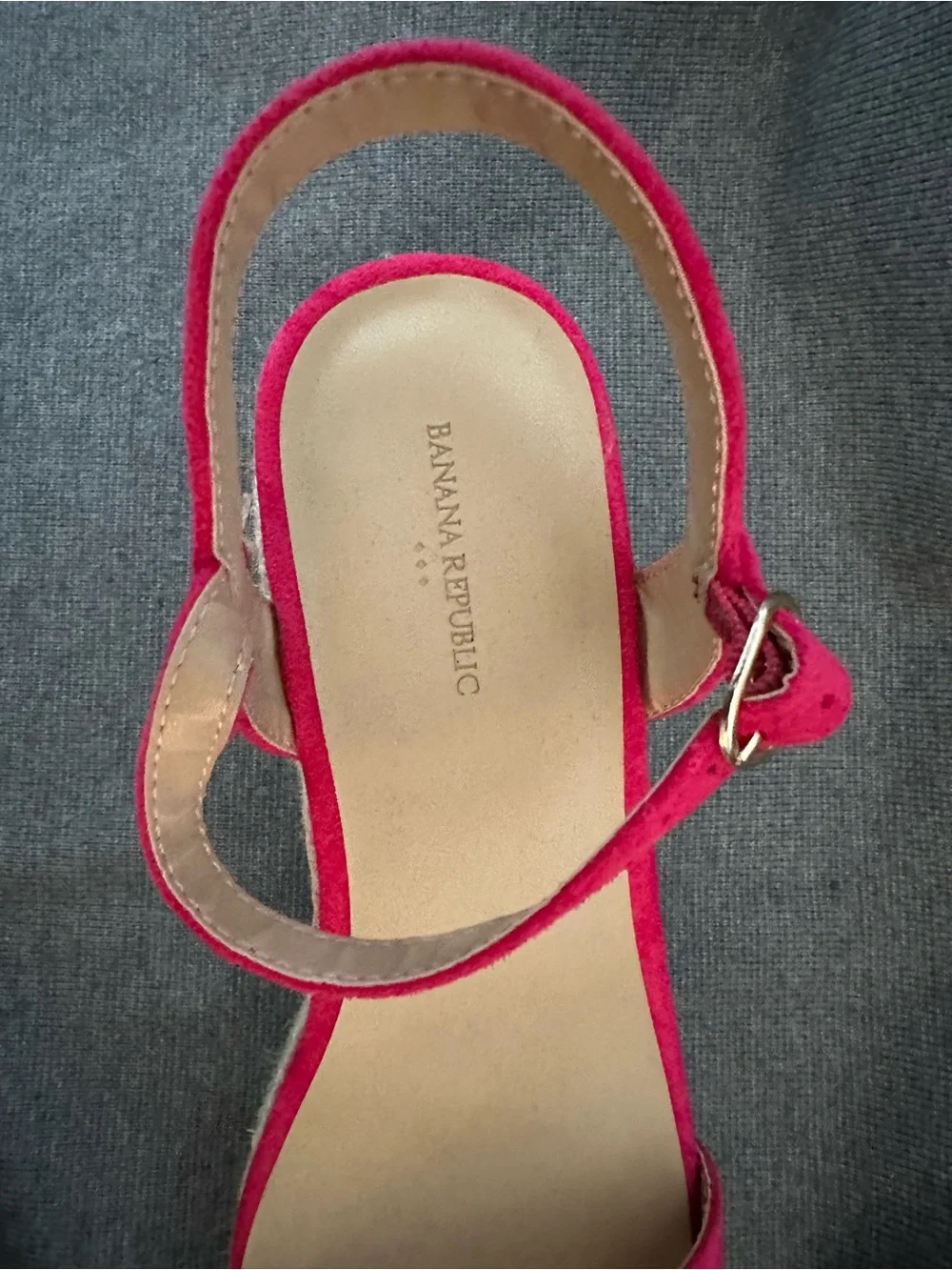 Banana Republic Wedge Sandal Espadrille style Fuchsia /Maui Rose new size 10